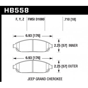 Колодки тормозные HB558F.710 HAWK HPS