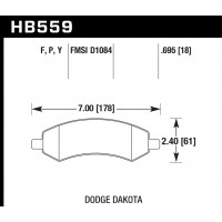 Колодки тормозные HB559B.695