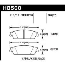 Колодки тормозные HB568B.666 Колодки тормозные HB568B.666