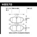 Колодки тормозные HB570G.666 HAWK DTC-60; MINI COOPER D1308 17mm