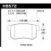 Колодки тормозные HB572E.570 HAWK Blue 9012 Acura/Honda (Rear) 14 mm