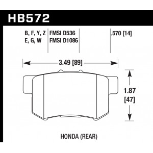 Колодки тормозные HB572Z.570 HAWK Perf. Ceramic