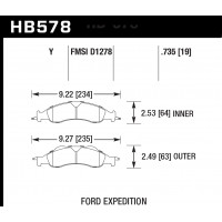 Колодки тормозные HB578Y.735 HAWK LTS