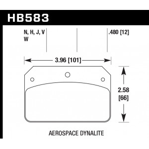 Колодки тормозные HB583F.480