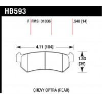 Колодки тормозные HB593F.548 HAWK HPS