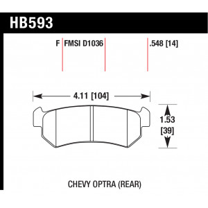 Колодки тормозные HB593F.548 HAWK HPS