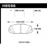 Колодки тормозные HB596F.690 HAWK HPS