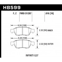 Колодки тормозные HB599B.616