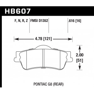 Колодки тормозные HB607B.616