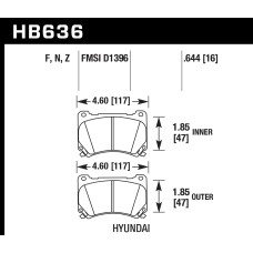 Колодки тормозные HB636Z.644 HAWK Perf. Ceramic
