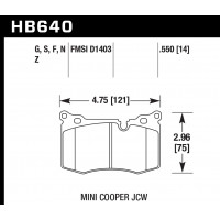 Колодки тормозные HB640B.550