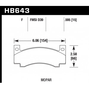 Колодки тормозные HB643F.595 HAWK HPS