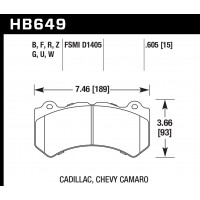 Колодки тормозные HB649B.605 HAWK Street 5.0 Jeep SRT8 2012-2014, AUDI 4F RS6 (BREMBO), RANGE ROVER