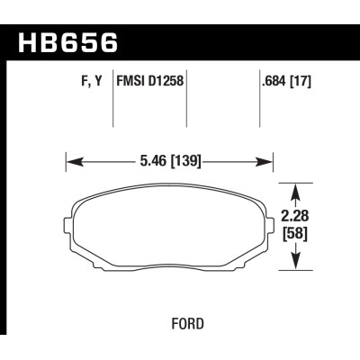 Колодки тормозные HB656F.684 HAWK HPS MAZDA CX-7, CX-9 передние