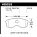 Колодки тормозные HB659Q.570 HAWK DTC-80; Corvette 1-pc (Rear) 15mm