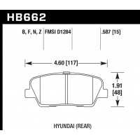 Колодки тормозные HB662F.587 HAWK HPS