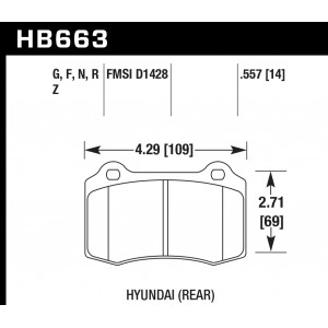 Колодки тормозные HB663Z.557 HAWK Perf. Ceramic