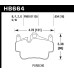Колодки тормозные HB664Q.634 HAWK DTC-80; Porsche 911 16mm