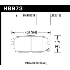 Колодки тормозные HB673F.602 HAWK HPS