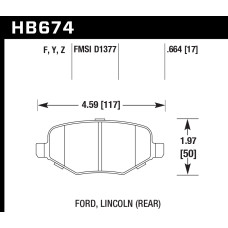 Колодки тормозные HB674Z.664 HAWK Perf. Ceramic