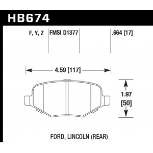 Колодки тормозные HB674Z.664 HAWK Perf. Ceramic