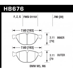 Колодки тормозные HB676B.780