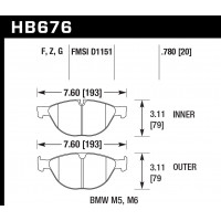 Колодки тормозные HB676Z.780 HAWK Perf. Ceramic