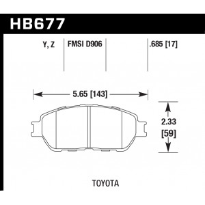 Колодки тормозные HB677Z.685 HAWK Perf. Ceramic