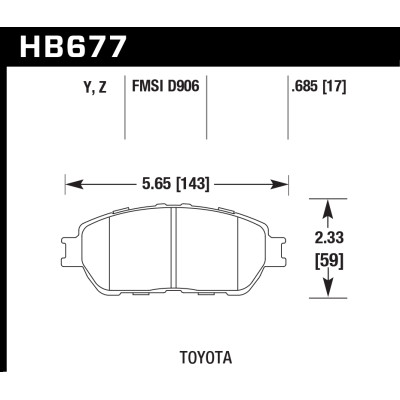 Колодки тормозные HB677Z.685 HAWK Perf. Ceramic