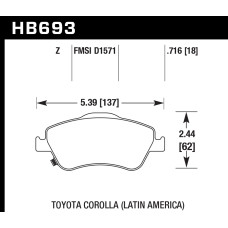Колодки тормозные HB693Z.716 HAWK Perf. Ceramic