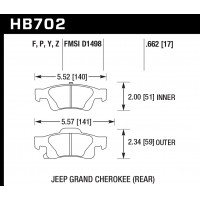 Колодки тормозные HB702B.662