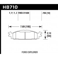 Колодки тормозные HB710Z.706 HAWK PC перед Ford Explorer 2011-2013