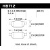 Колодки тормозные HB712G.680 HAWK DTC-60; Focus ST 17mm