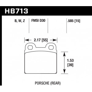 Колодки тормозные HB713B.585 HAWK HPS 5.0; 15mm