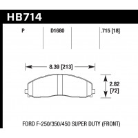 Колодки тормозные HB714P.715 HAWK SuperDuty; 18mm