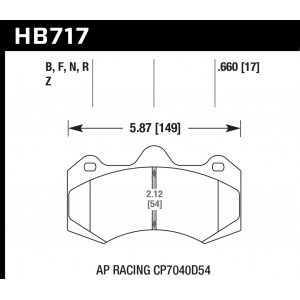 Колодки тормозные HB717B.660 HAWK HPS 5.0; 17mm