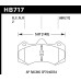 Колодки тормозные HB717F.660 HAWK HPS; 17mm
