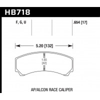 Колодки тормозные HB718B.654 HAWK HPS 5.0