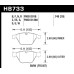 Колодки тормозные HB733U.748 HAWK DTC-70; BMW (Front) 19mm