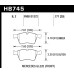 Колодки тормозные HB745Z.777 HAWK PC; 20mm перед MB M W164; R W251; GL W164