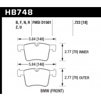 Колодки тормозные HB748N.723 HAWK HP PLUS перед BMW F20 F30