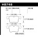 Колодки тормозные HB748Q.723 HAWK DTC-80; BMW (Front) 19mm