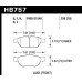 Колодки тормозные HB757Z.758 HAWK PC; перед Audi A6 4G2, C7, 4GC; A7 4GA, 4GF; Allroad 4GH; 19mm
