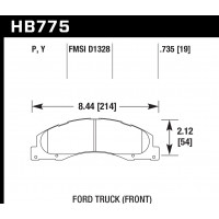 Колодки тормозные HB775P.735 HAWK SuperDuty; 19mm