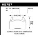 Колодки тормозные HB787N.582 перед TESLA S; Corvette 2014-> ; Camaro 2010->