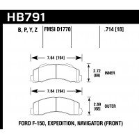 Колодки тормозные HB791B.714 HAWK HPS 5.0