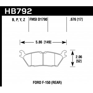 Колодки тормозные HB792B.676 HAWK HPS 5.0