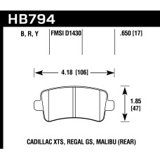 Колодки тормозные HB794B.650 HAWK HPS 5.0