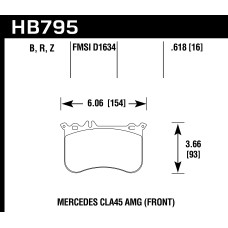 Колодки тормозные HB795Z.618 HAWK PC