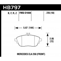 Колодки тормозные HB797B.725 HAWK HPS 5.0